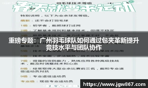 重磅专题：广州羽毛球队如何通过包夹革新提升竞技水平与团队协作