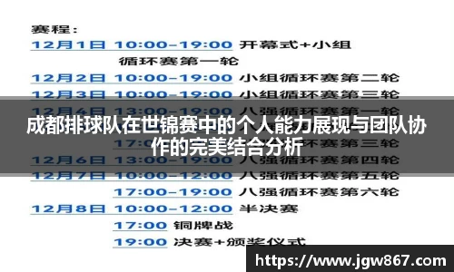 成都排球队在世锦赛中的个人能力展现与团队协作的完美结合分析