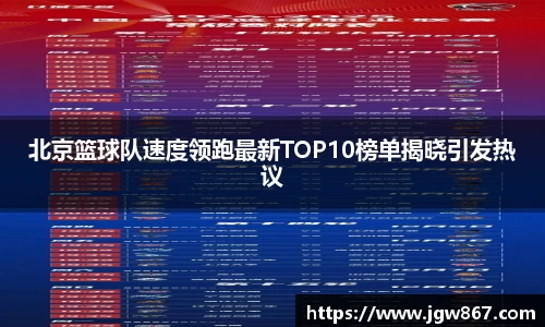 北京篮球队速度领跑最新TOP10榜单揭晓引发热议